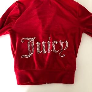 Juicy Couture red velour tracksuit top